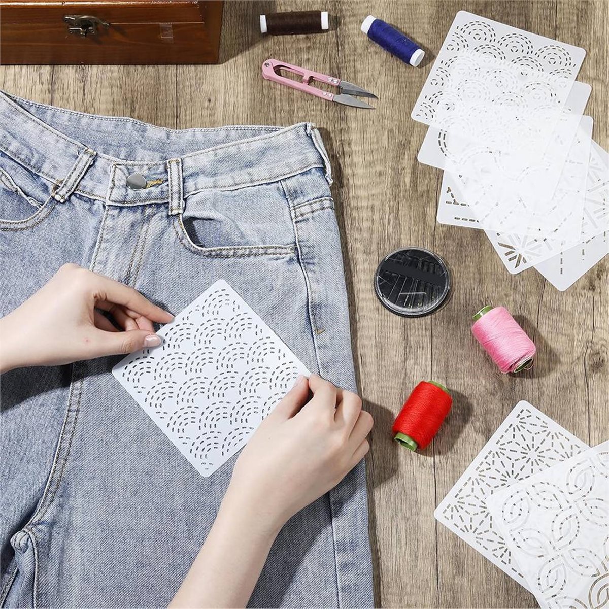 Embroidery X Pattern - 30 Pcs Spike Template Stencil 4.7