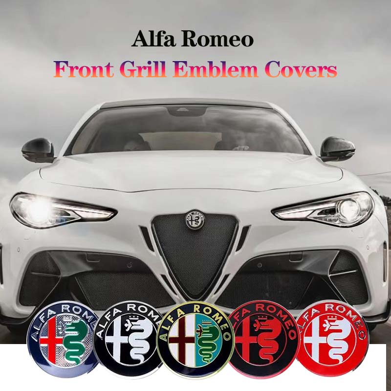Embroidery Alpha - 5 colors 75mm Car Front Hood