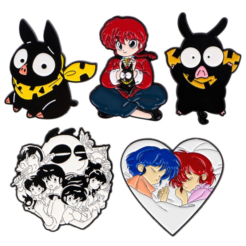 Embroidery Textile - Cute Q Version Cartoon Girl Black