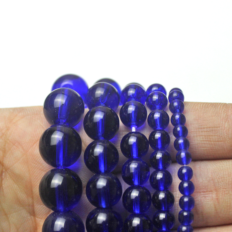 Hạt Đá Tự Nhiên Hải Quân Thủy  - đánh giá và giá Embroidery Glass Beads