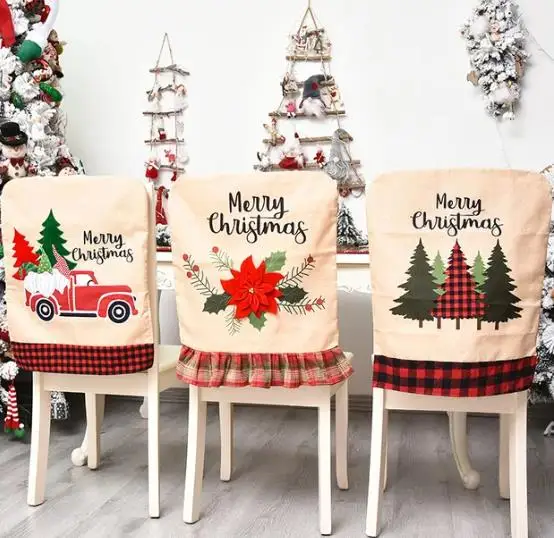 4/6/8pcs Christmas Chair Cover - đánh giá và giá Embroidery Xmas Tree