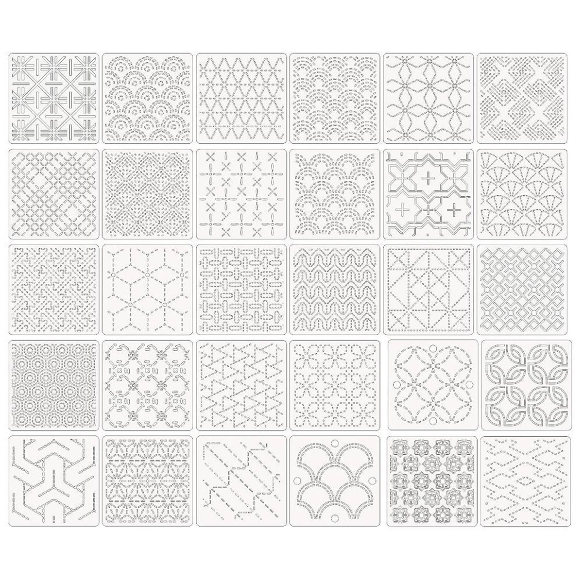 30 Pcs Spike Template Stencil  - đánh giá và giá Embroidery X Pattern