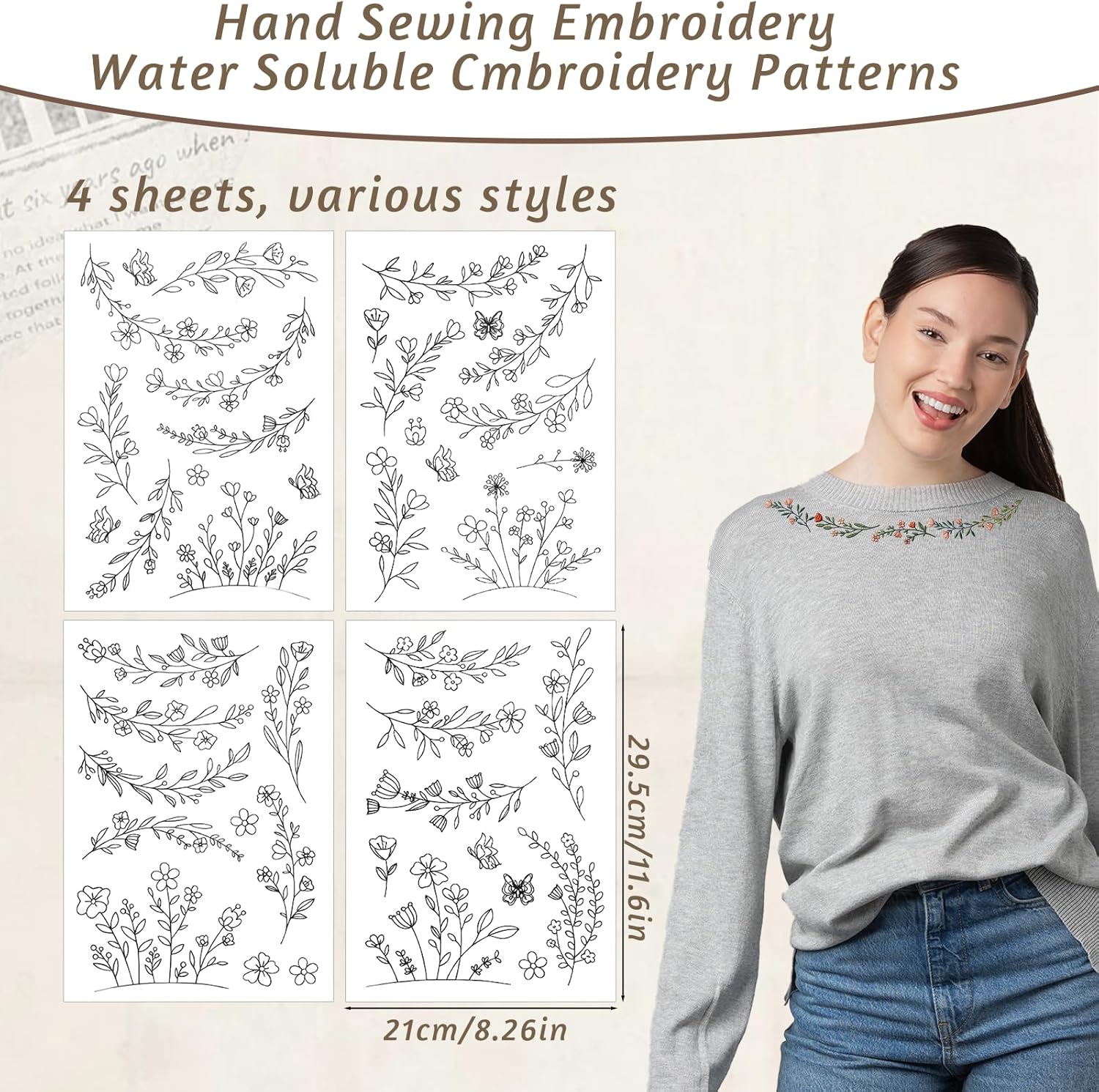 Stick & Stitch Water Soluble E - đánh giá và giá Embroidery Daisy