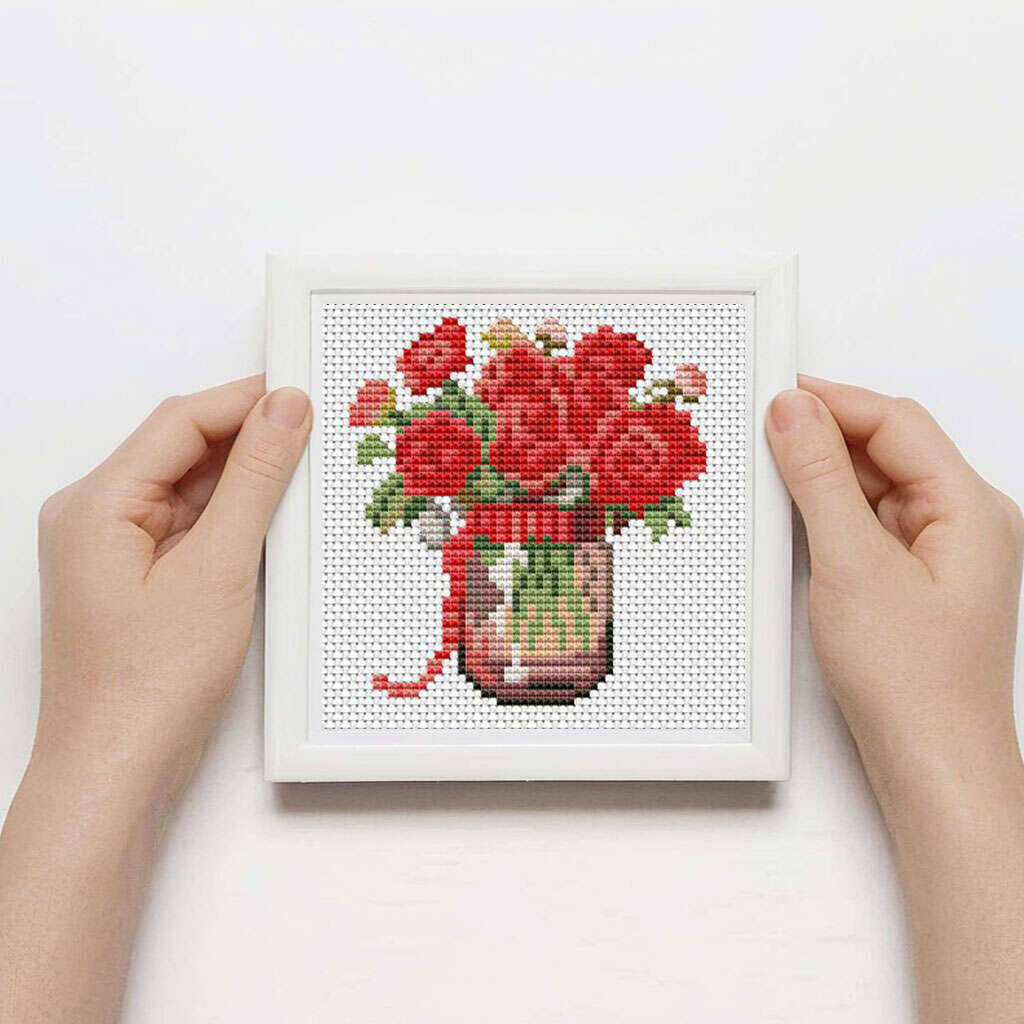 12Pcs Rose Cross Stitch 11Ct P - đánh giá và giá Embroidery Rose Stitch