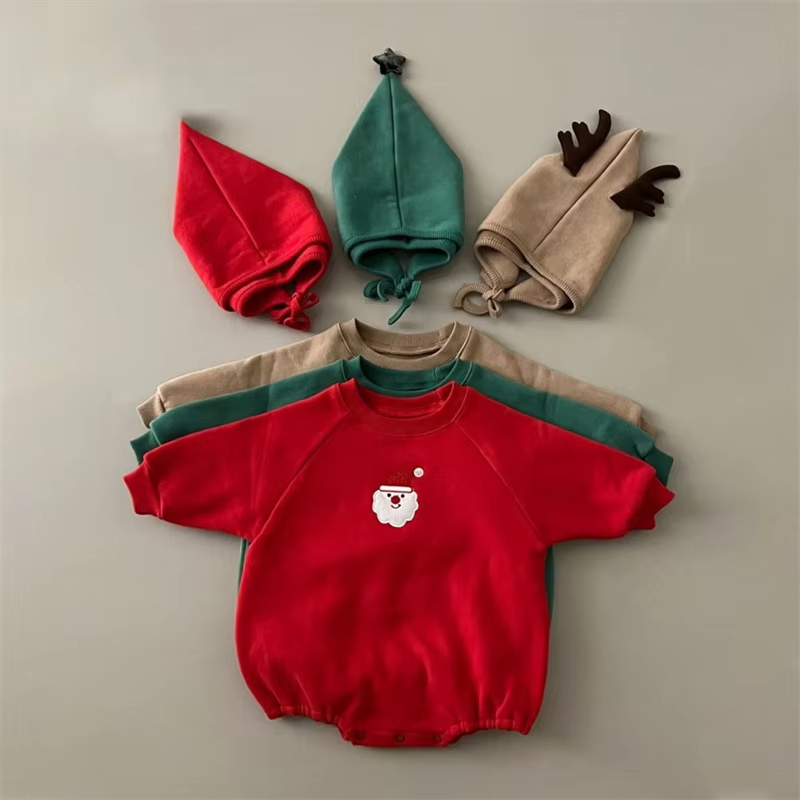 Baby Christmas Romper with Hat - đánh giá và giá Embroidery Xmas Tree