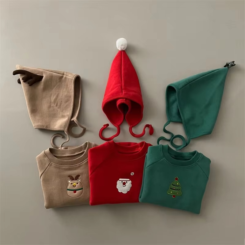 Baby Christmas Romper with Hat - đánh giá và giá Embroidery Xmas Tree