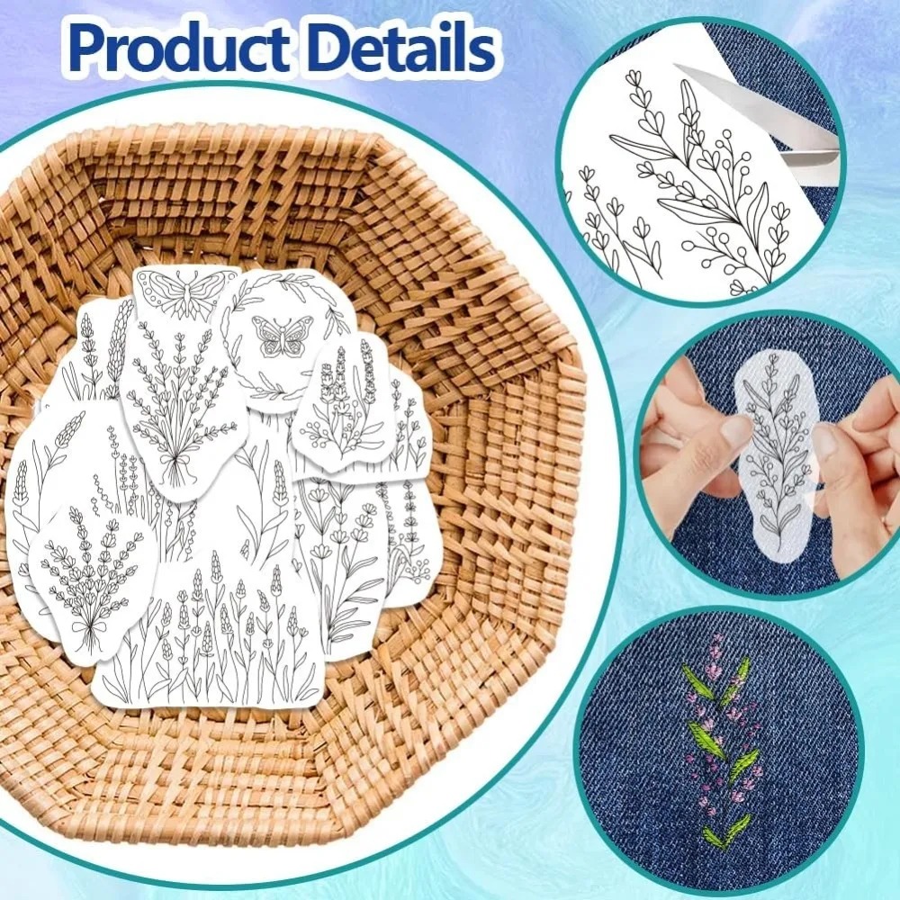 4 Sheets Lavender Flower Butte - đánh giá và giá Embroidery Sheet