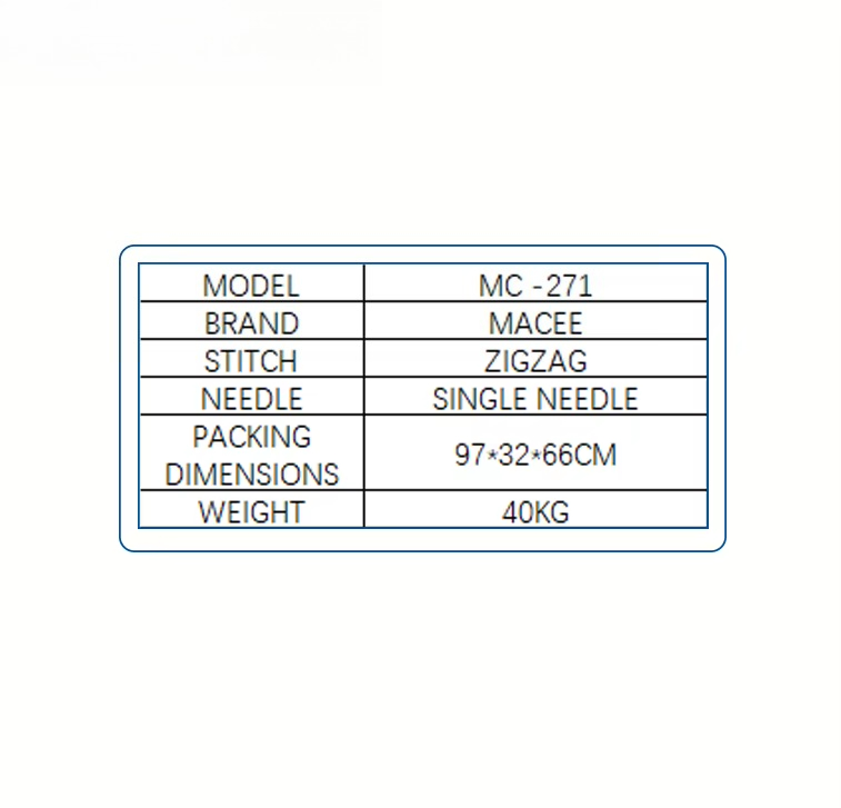 MC 271 Flat Bed Single   Zigza - đánh giá và giá Embroidery Zig Zag Stitch