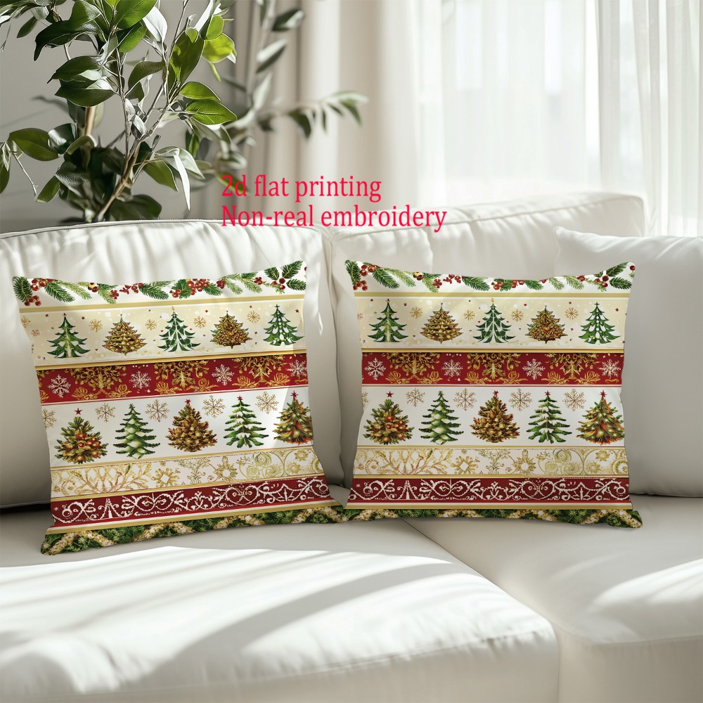 2pcs, 2D Flat Merry Christmas  - đánh giá và giá Embroidery Xmas Tree