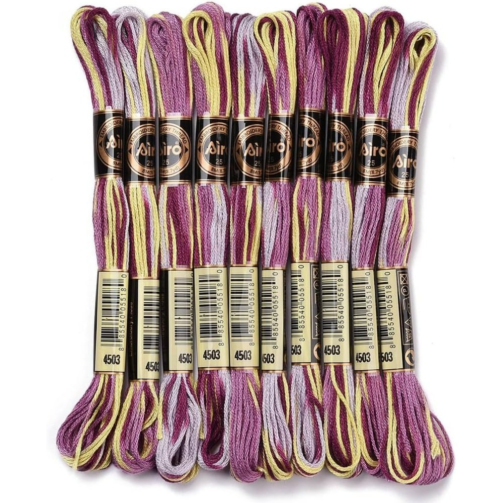 6 Strands Purple Variegated Em - đánh giá và giá Embroidery Computer