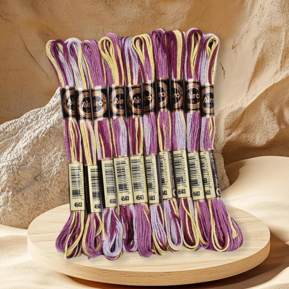 6 Strands Purple Variegated Em - đánh giá và giá Embroidery Computer