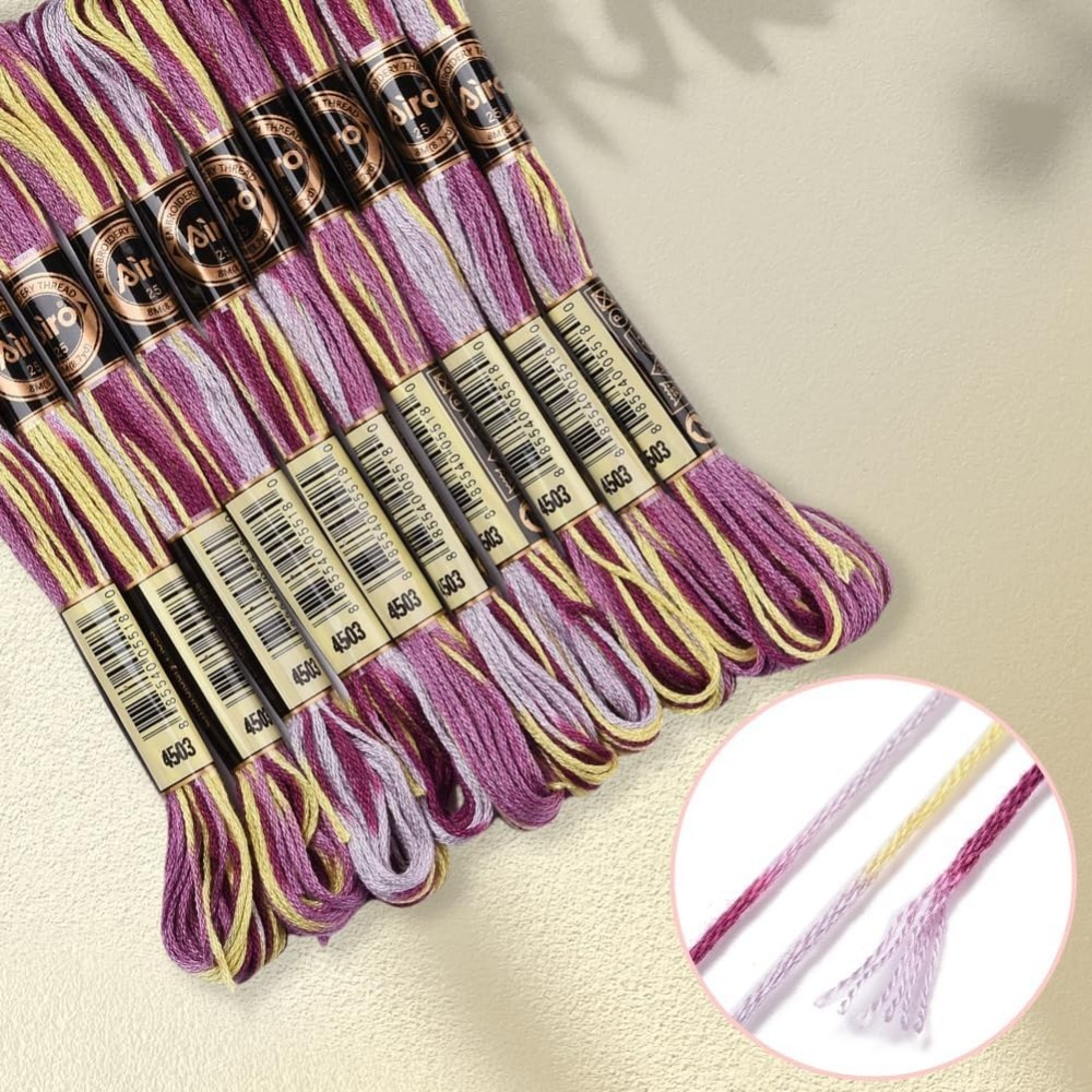 6 Strands Purple Variegated Em - đánh giá và giá Embroidery Computer