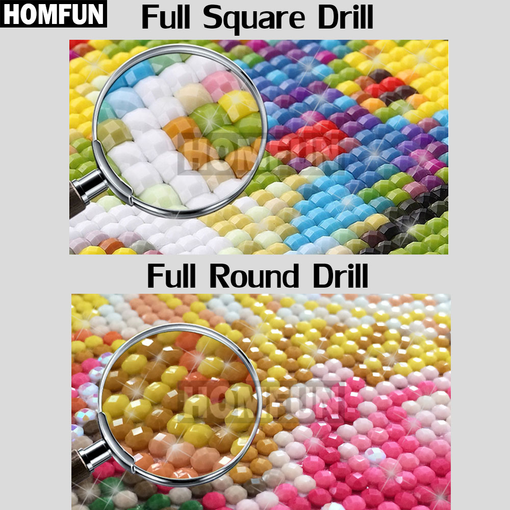 HOMFUN Tự Làm Tranh Gắn Đá 