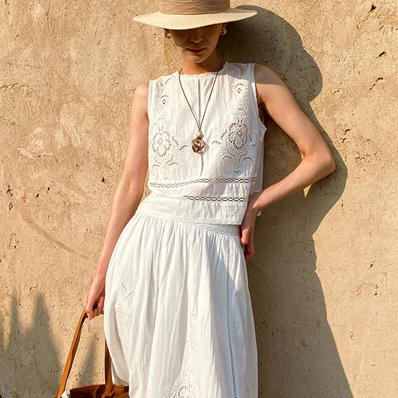 French Designer Boho White Cot - đánh giá và giá Embroidery Eyelet