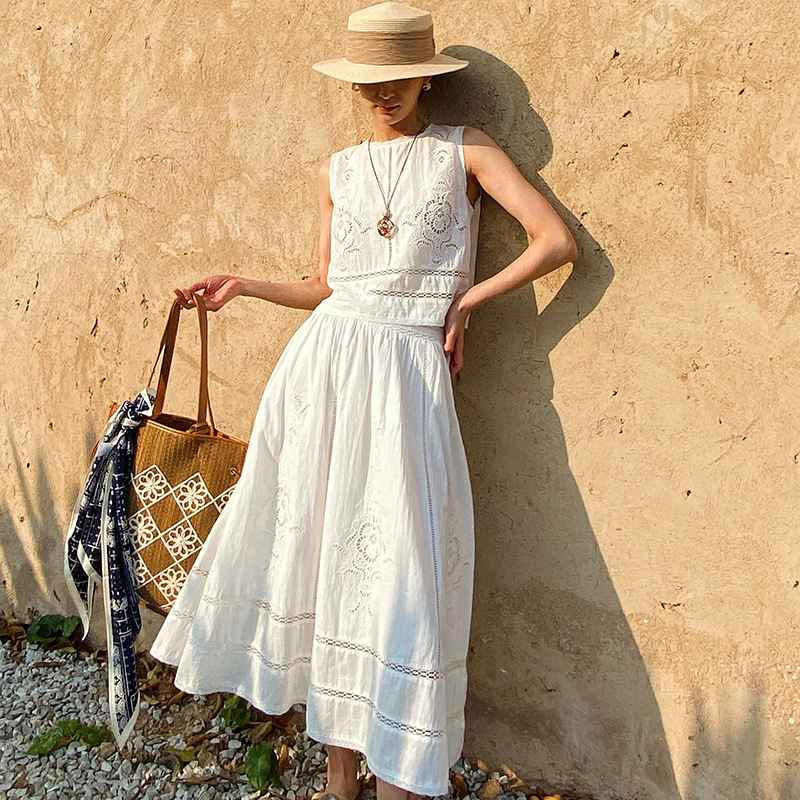 French Designer Boho White Cot - đánh giá và giá Embroidery Eyelet