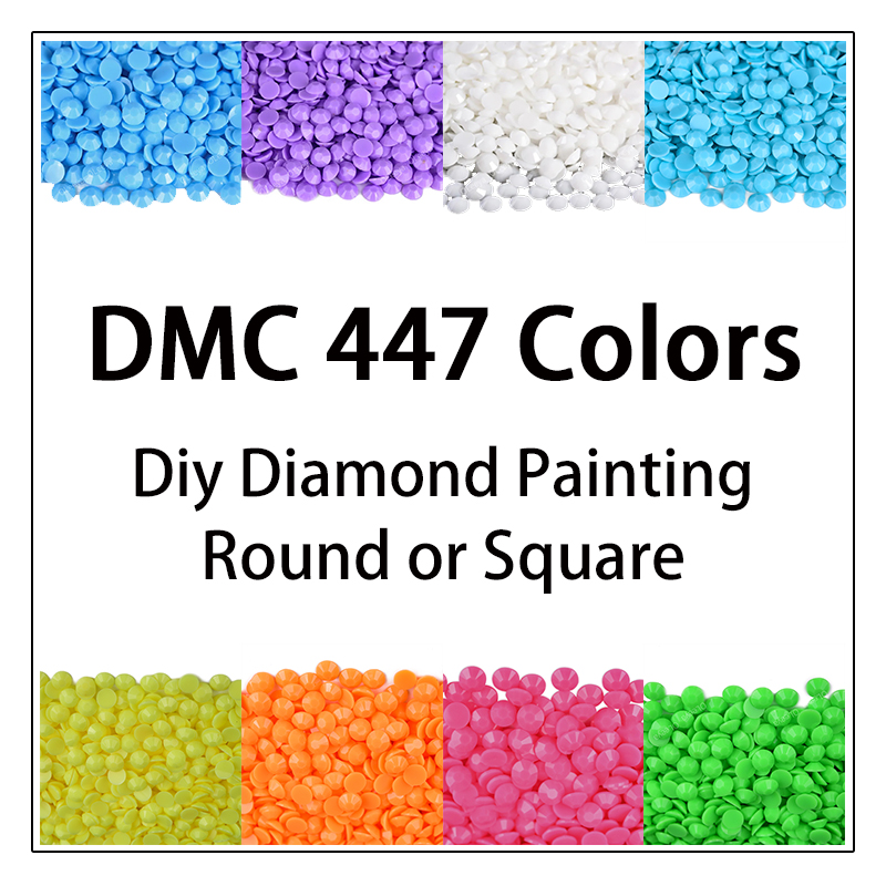 DMC 447 Colors 5D Diy Diamond  - đánh giá và giá Embroidery Glass Beads