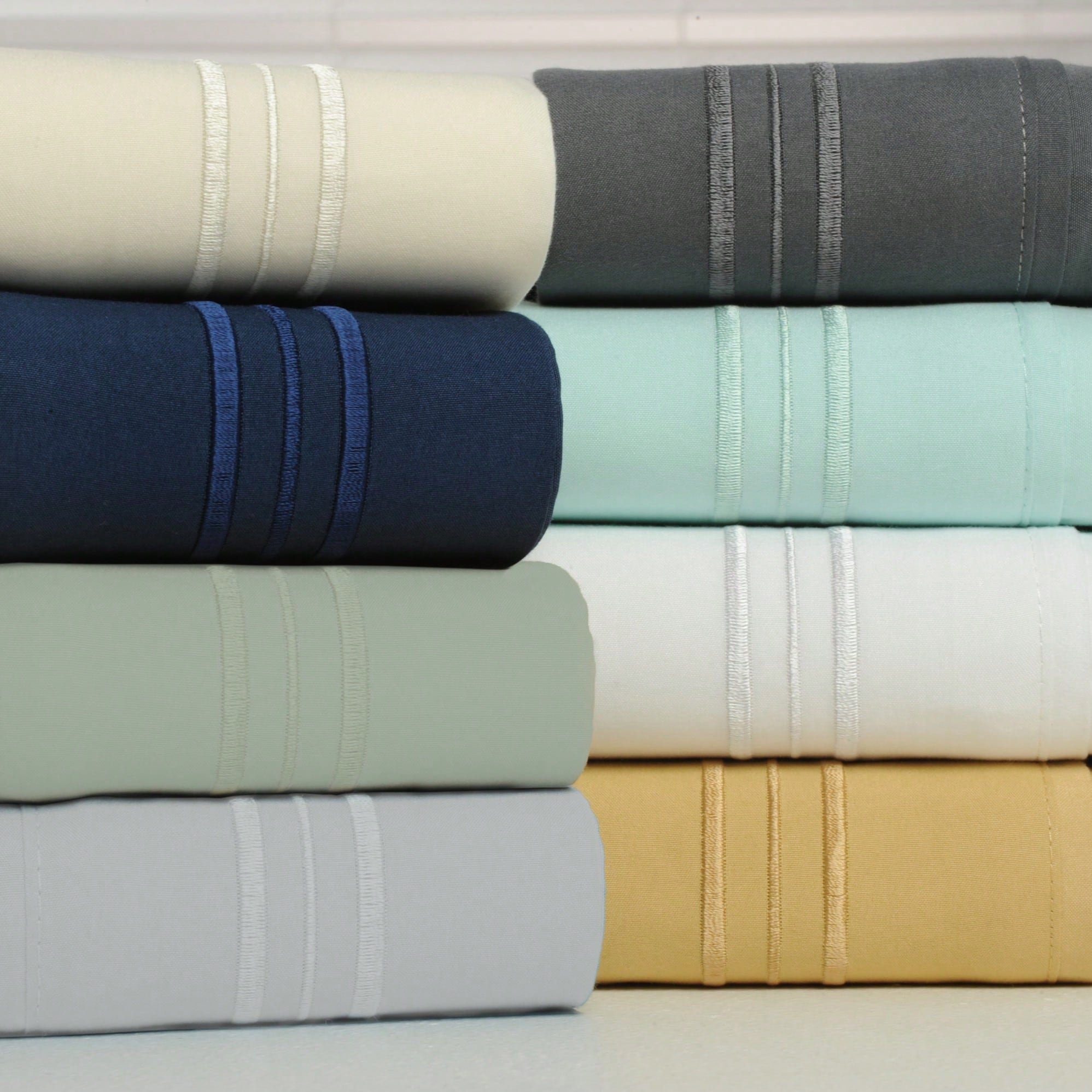 Bamboo 4 Piece Luxury 3 Line E - đánh giá và giá Embroidery Sheet