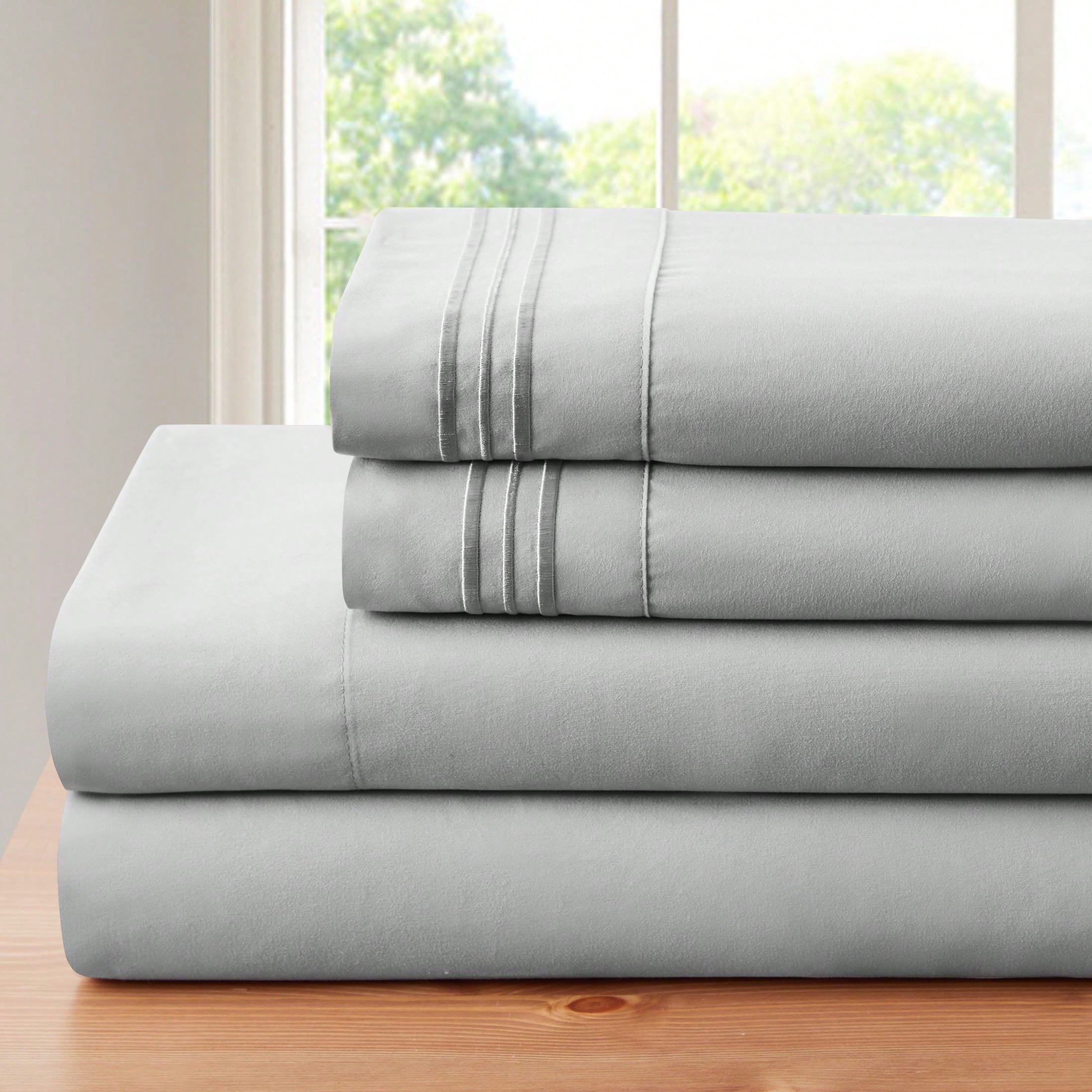 Bamboo 4 Piece Luxury 3 Line E - đánh giá và giá Embroidery Sheet