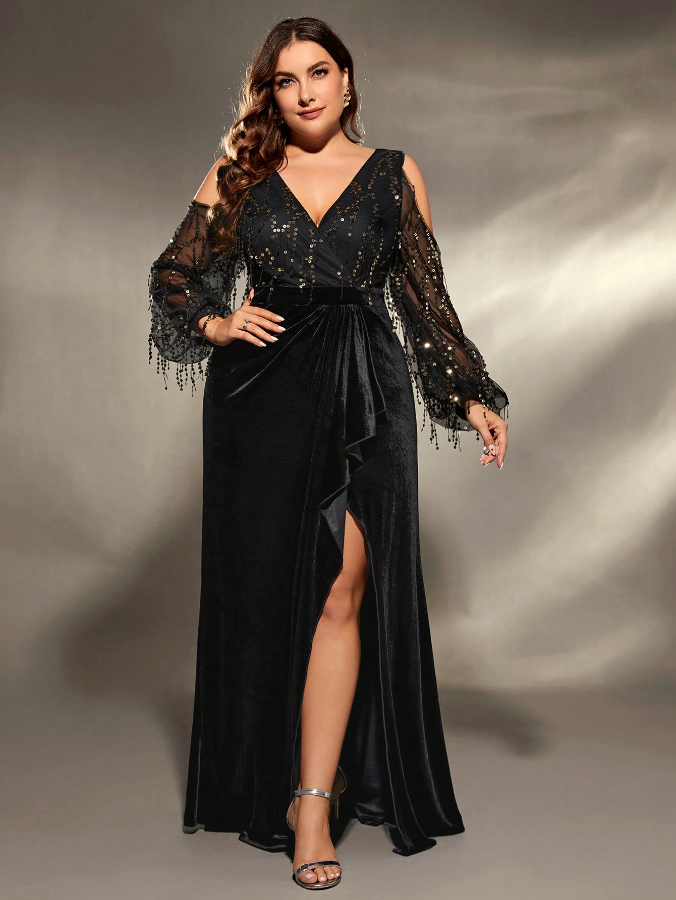 Mgiacy plus size Deep V cross  - đánh giá và giá Embroidery Abaya
