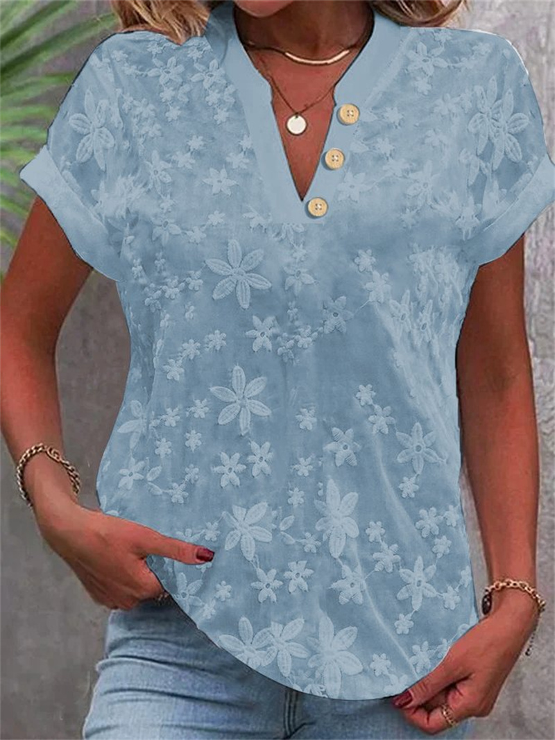 Cropped Shirt White Lace Blous - đánh giá và giá Embroidery Eyelet