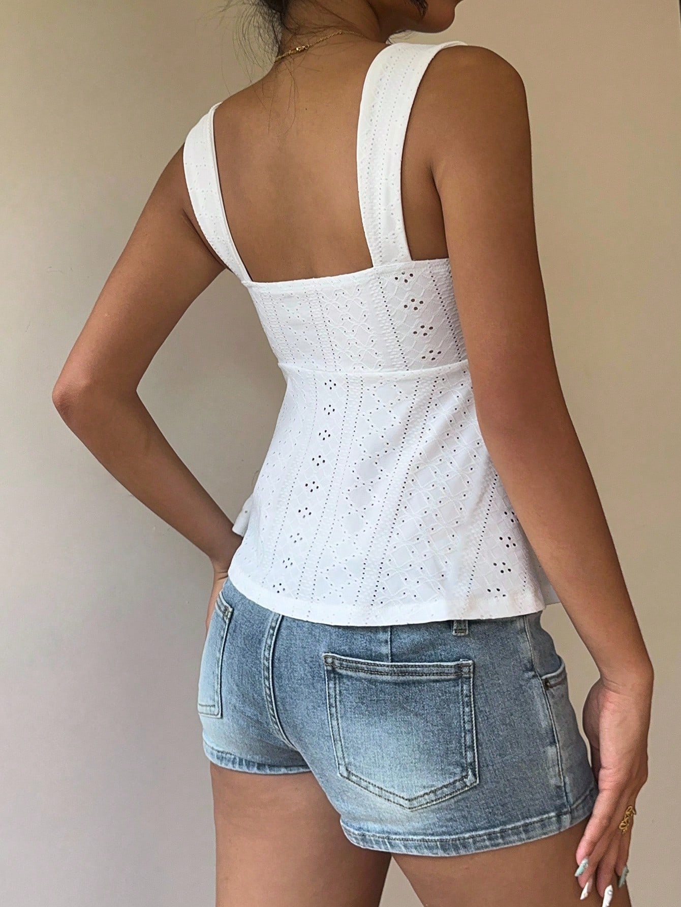 Women Wide Strap Eyelet Embroi - đánh giá và giá Embroidery Eyelet