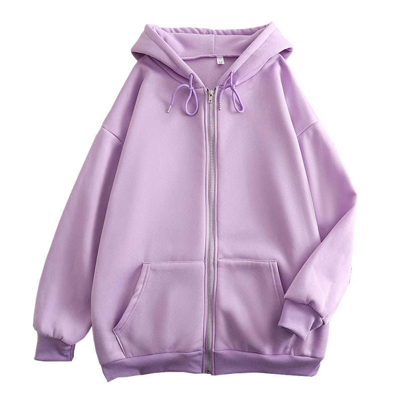 Spring and Autumn Zipper Solid - đánh giá và giá Embroidery Zip Up Hoodie