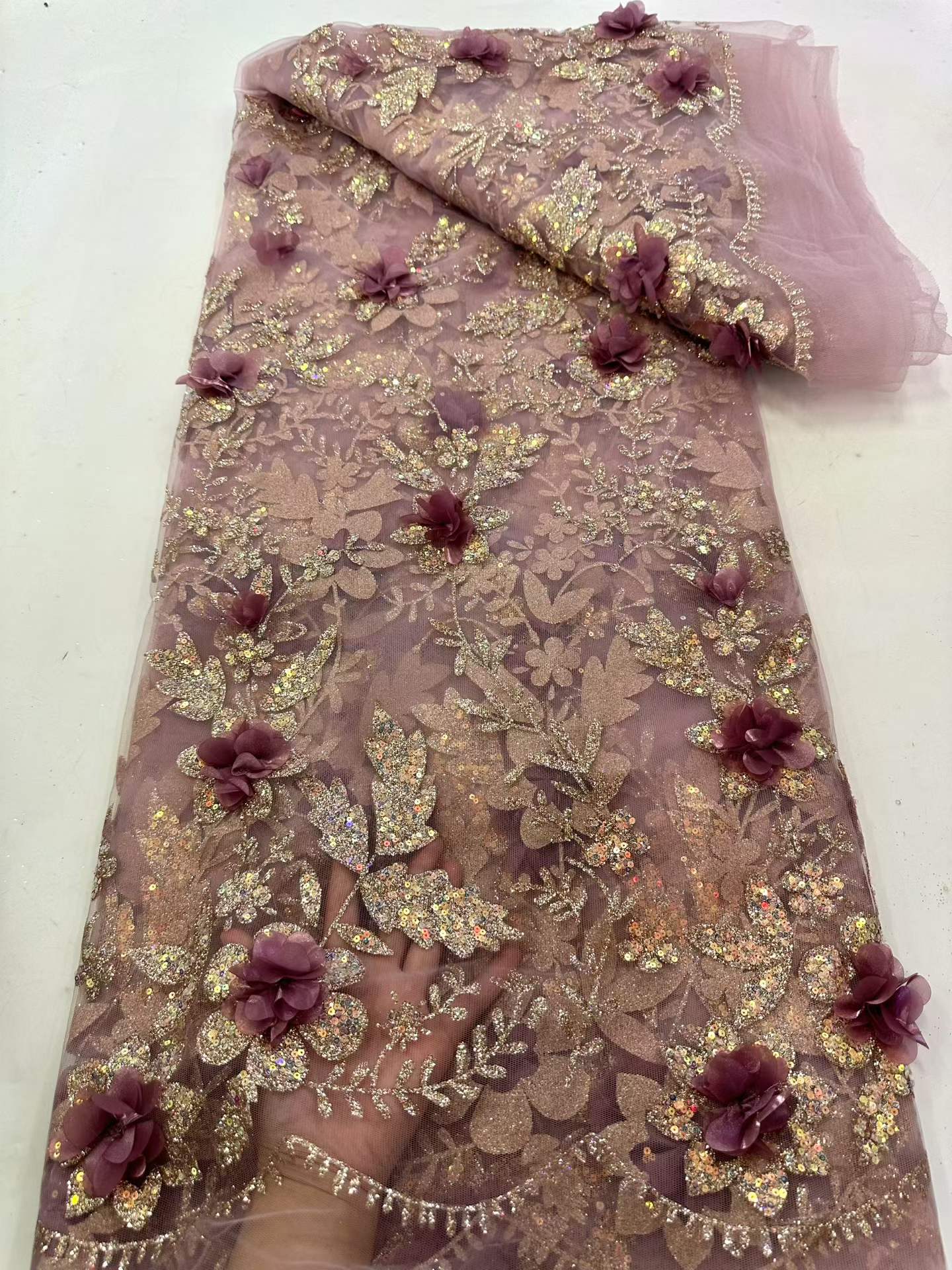African Lace Fabric Embroidere - đánh giá và giá Embroidery Abaya