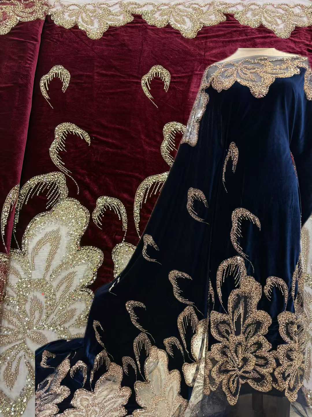 African Velvet Beaded Heavy La - đánh giá và giá Embroidery Abaya