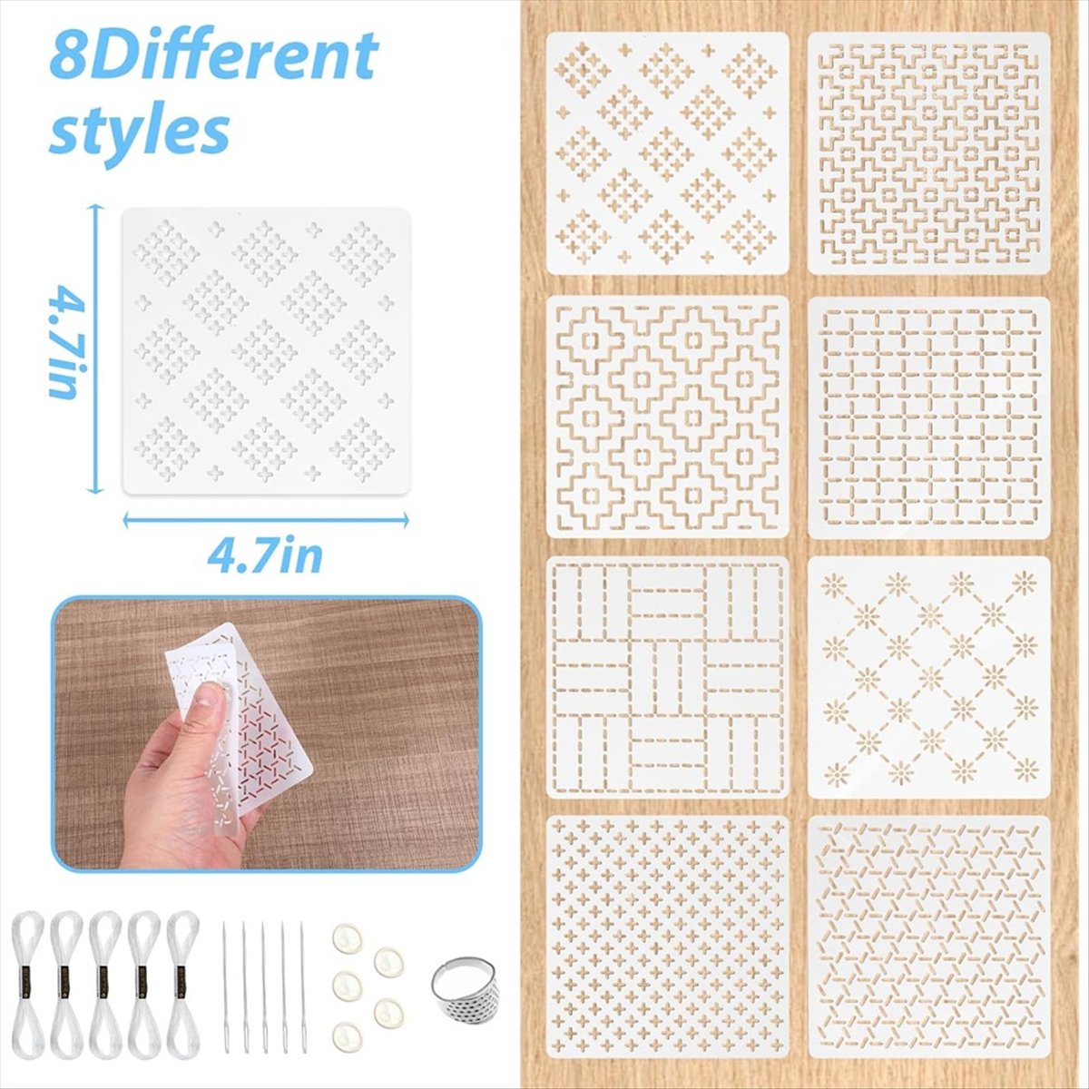 BHBL 24Pcs Plastic -Stencil Ki - đánh giá và giá Embroidery X Pattern