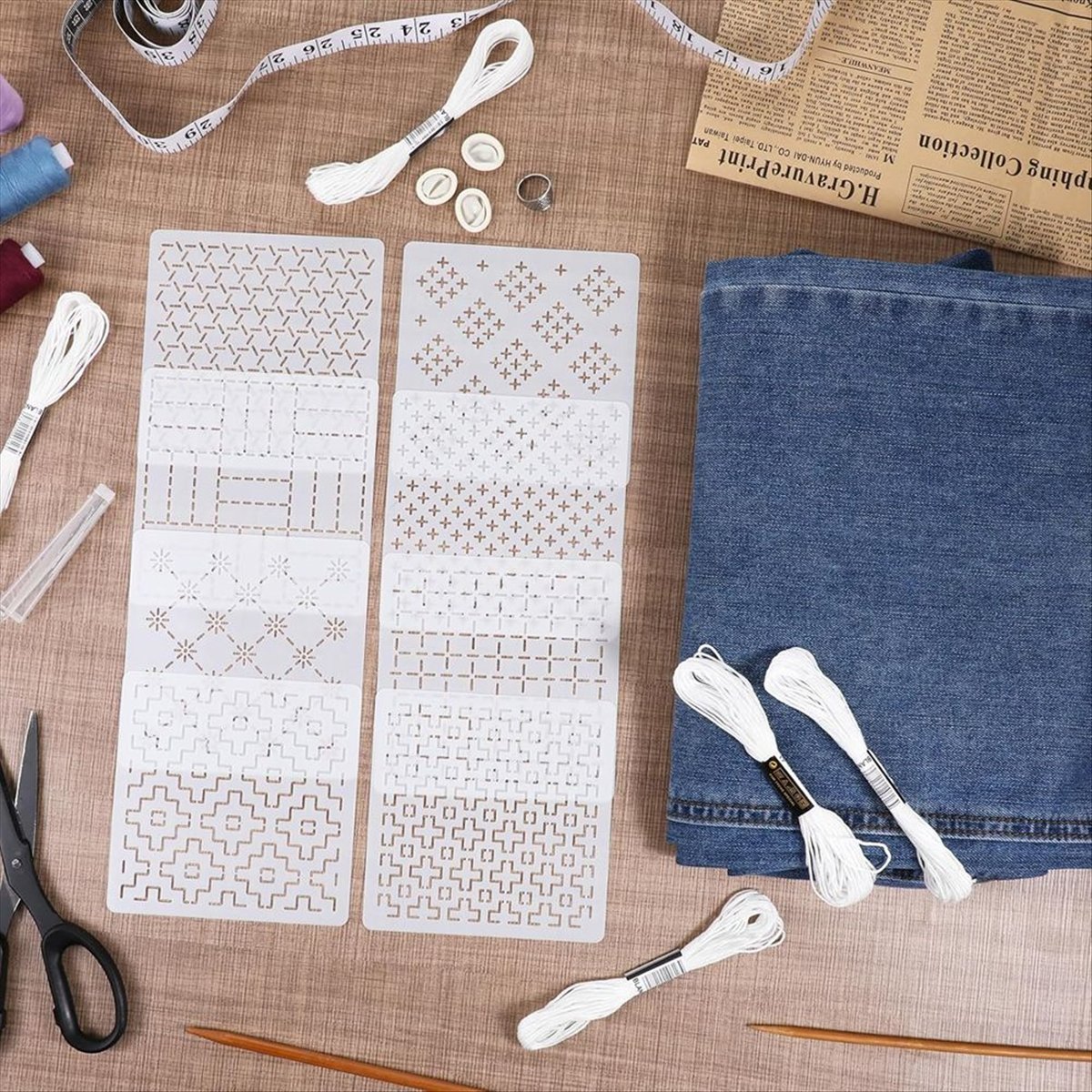 BHBL 24Pcs Plastic -Stencil Ki - đánh giá và giá Embroidery X Pattern