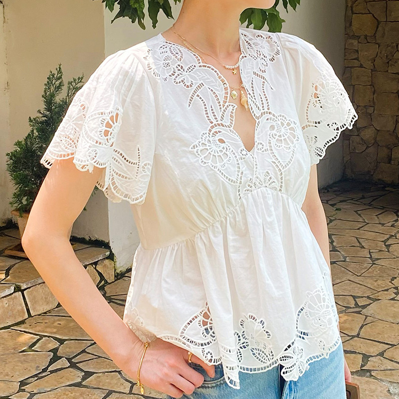French Style Floral Eyelet Emb - đánh giá và giá Embroidery Eyelet