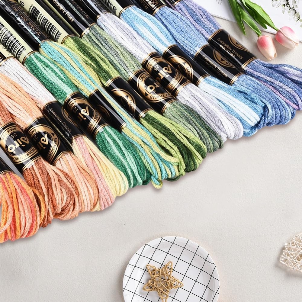 12 Skeins 105 Yards Cross Stit - đánh giá và giá Embroidery Computer