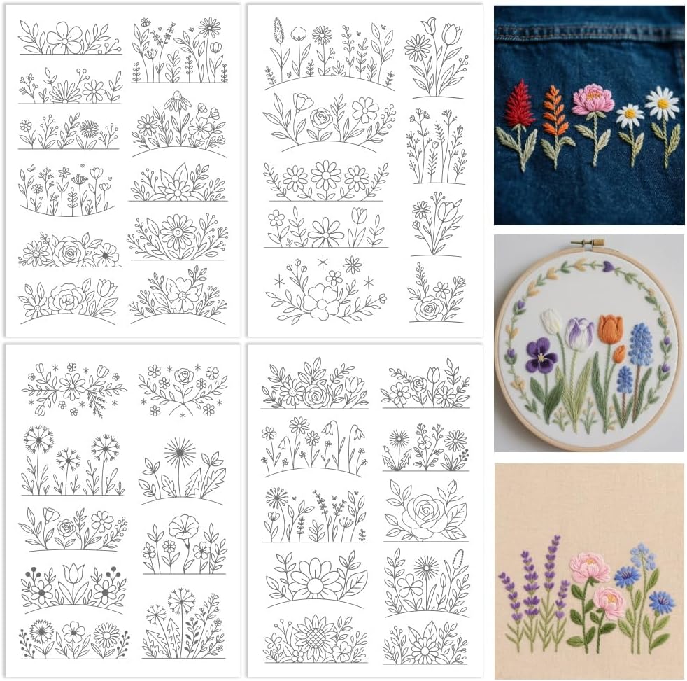 Flowers Water Soluble Stabiliz - đánh giá và giá Embroidery Sheet