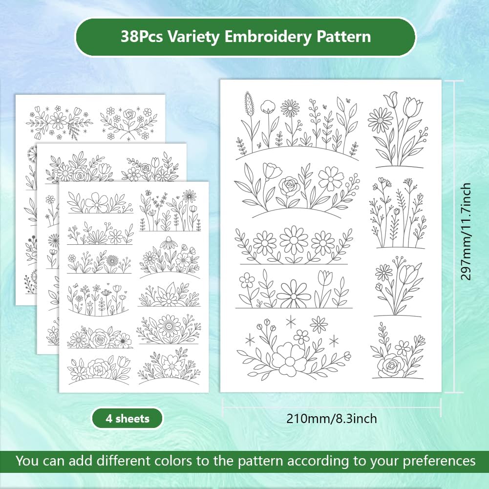 Flowers Water Soluble Stabiliz - đánh giá và giá Embroidery Sheet