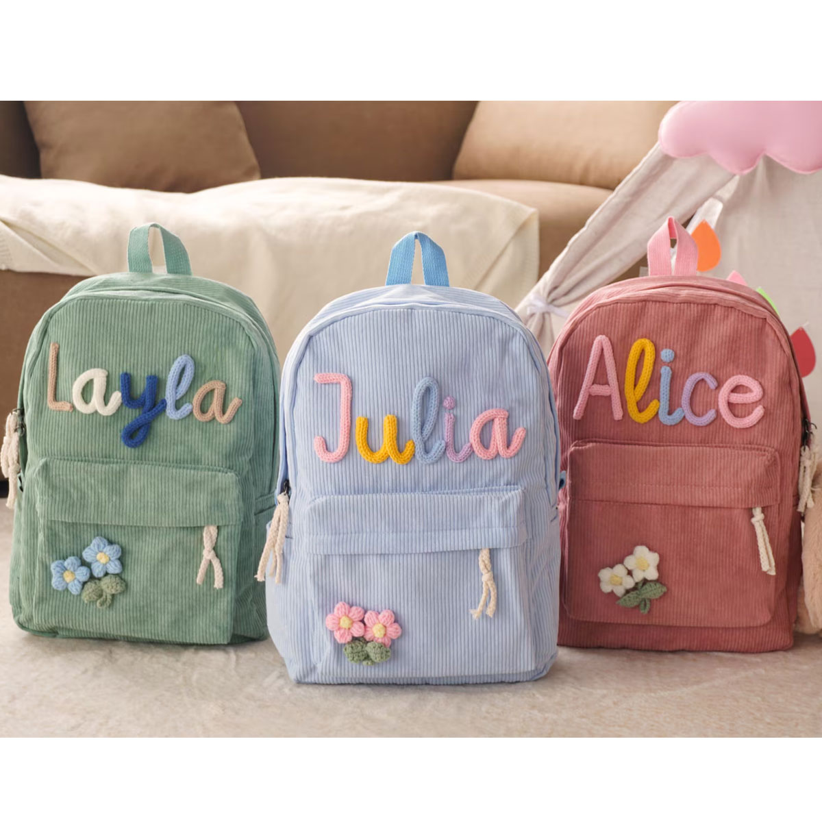 Unisex Personalized Corduroy B - đánh giá và giá Embroidery Initials Designs