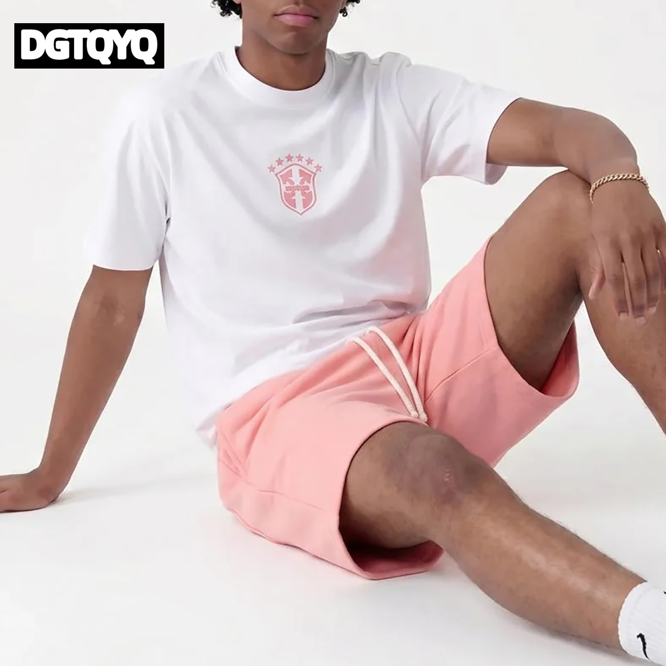 Man's Summer New Pink Embroide - đánh giá và giá Embroidery Men Shirt