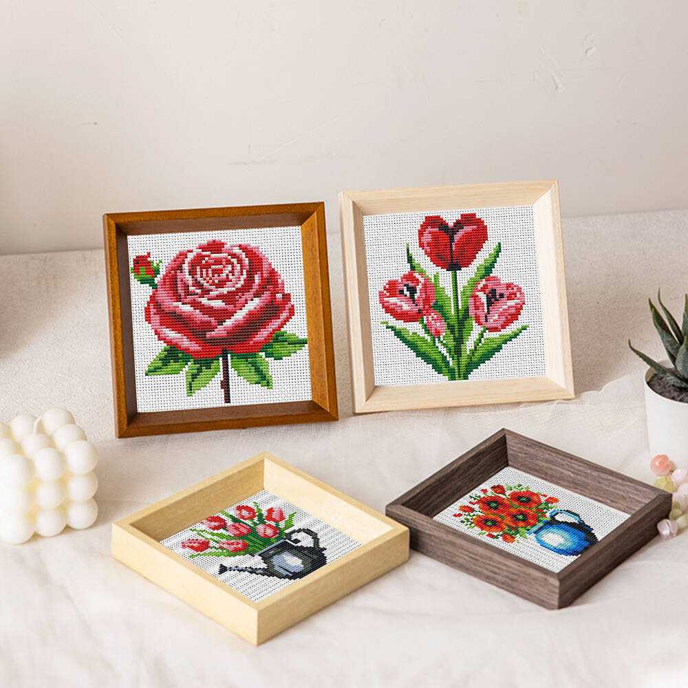 Evershine 8pcs Mini Flower Cro - đánh giá và giá Embroidery Rose Stitch