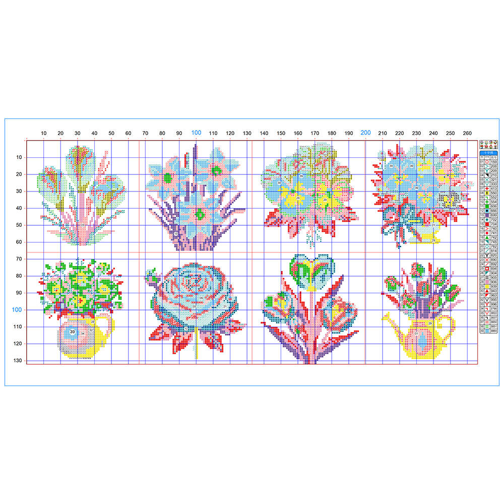 Evershine 8pcs Mini Flower Cro - đánh giá và giá Embroidery Rose Stitch