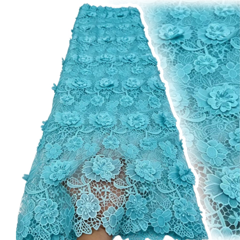 3D Embroidered Guipure Cupion  - đánh giá và giá Embroidery Abaya