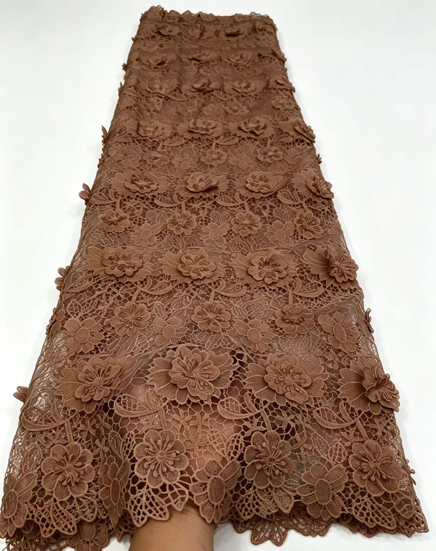 3D Embroidered Guipure Cupion  - đánh giá và giá Embroidery Abaya