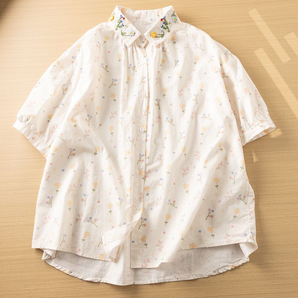 Clearance sale of summer flora - đánh giá và giá Embroidery Men Shirt