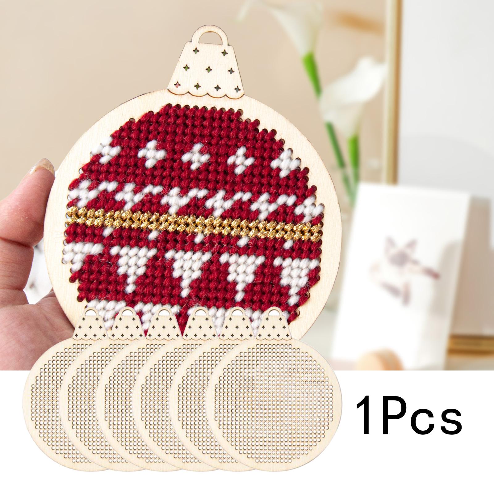 6x Wood Slices DIY Embroidery  - đánh giá và giá Embroidery Xmas Tree