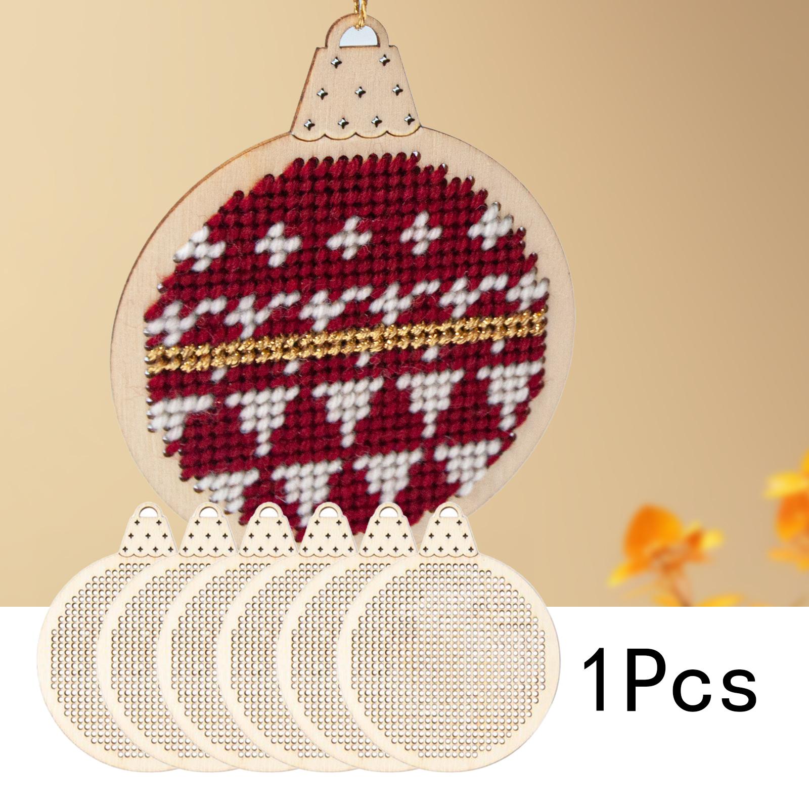 6x Wood Slices DIY Embroidery  - đánh giá và giá Embroidery Xmas Tree